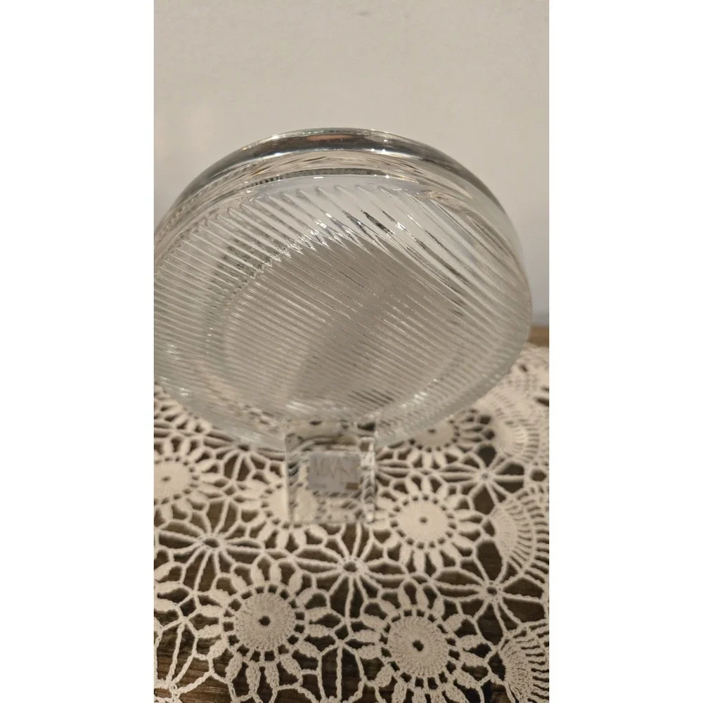 Vintage Mikasa Ribbed Crystal Oval Glass Photo Frame Japan 5x7 See Pics No Chips